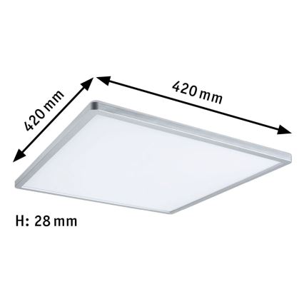 Paulmann 71009 - LED/22W Dimmbares Panel ATRIA 230V 4000K 42x42 cm mattes Chrom