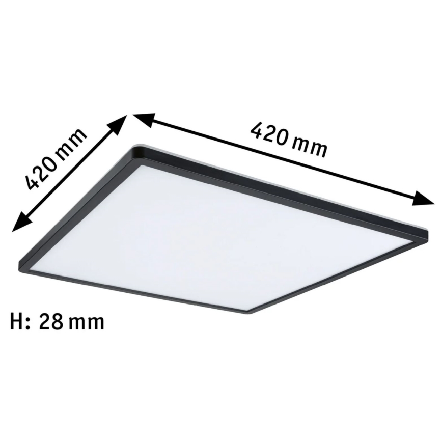 Paulmann 71016 - LED/22W Dimmbares Panel ATRIA 230V 4000K 42x42 cm schwarz