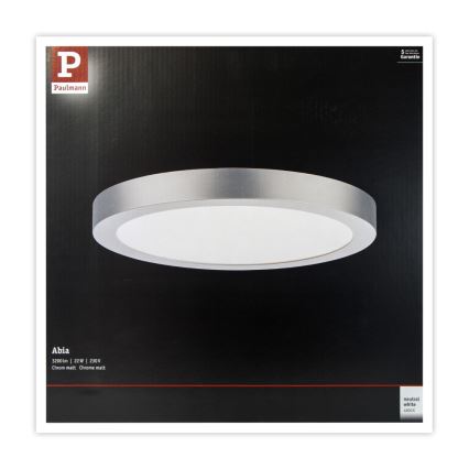 Paulmann 71023 - LED/22W Deckenleuchte ABIA 230V chrom matt