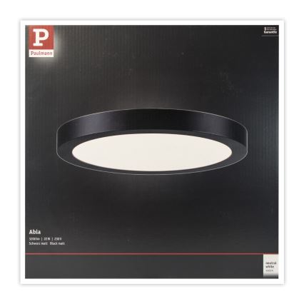 Paulmann 71025 - LED/22W Deckenleuchte ABIA 230V schwarz