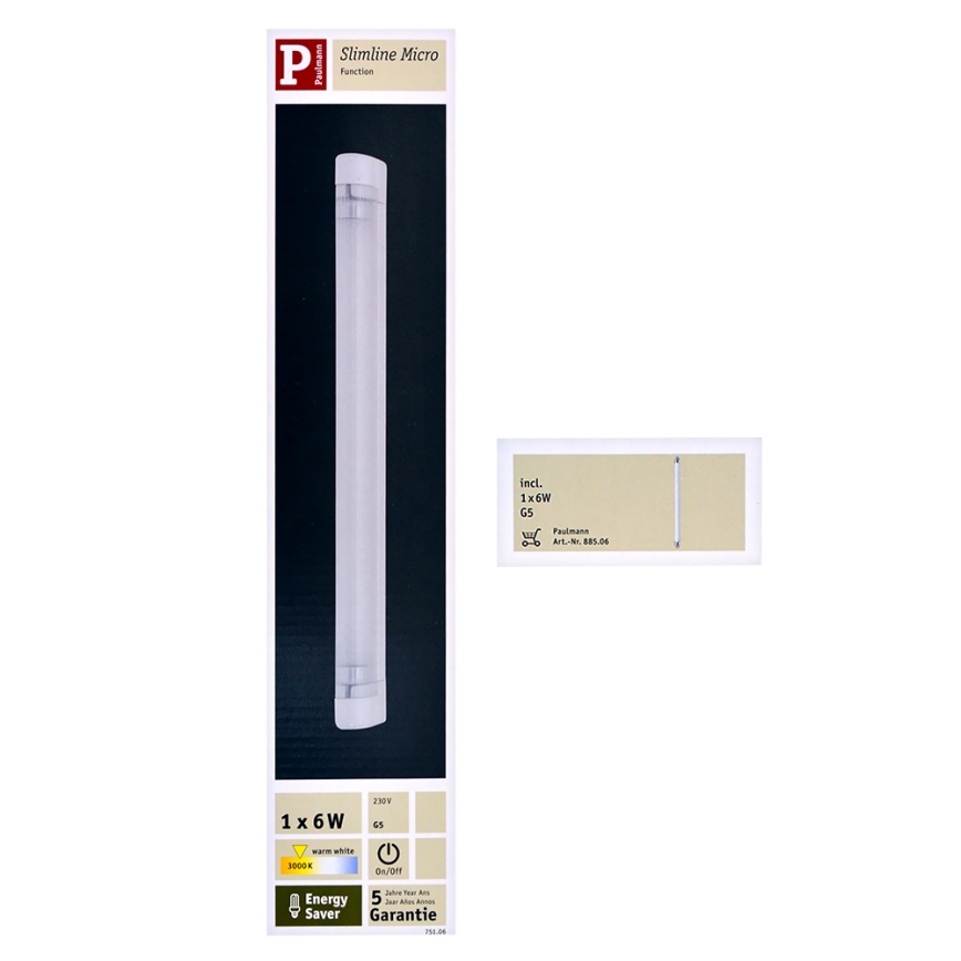 Paulmann 75106 - Küchenleuchte SLIMLINE 1xG5/6W/230V