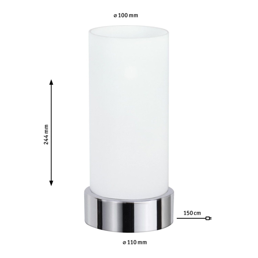 Paulmann  77029 - 1xE14/40W Dimmbare Tischleuchte mit Touch-Funktion PINJA 230V
