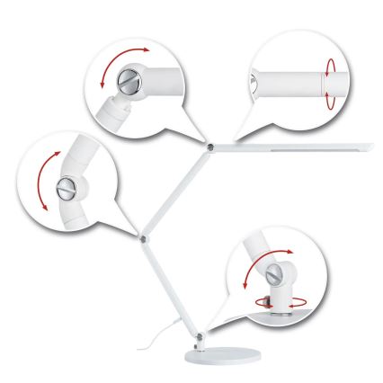 Paulmann 78911 – LED/10,6W Dimmbare Tischleuchte FLEXBAR 230V 3000/4000/6500K