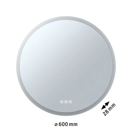 Paulmann 78952- LED/21W IP44 Dimmbarer Badezimmerspiegel mit Hintergrundbeleuchtung MIRA 230V