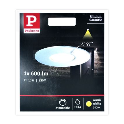 Paulmann 79668 - LED/6,8W IP44 Badezimmer-Einbauleuchte HOUSE 230V