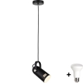 Paulmann 79766 - LAVEA LED-Pendelleuchte 1xE27/8W, 230V, schwarz, mit Kabelabhängung