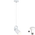 Paulmann 79767 - LED 1xE27/8W Pendelleuchte an Kabel LAVEA 230V weiß
