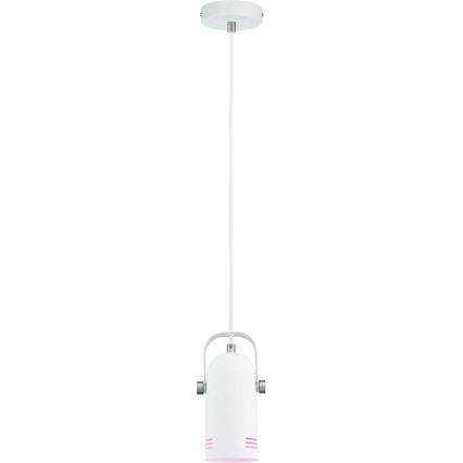 Paulmann 79767 - LED RGBW 1xE27/9W Pendelleuchte an Stahlseil LAVEA 230V weiß