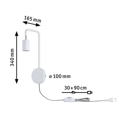 Paulmann 79811 - 1xE27/40W Wandleuchte CALVANI 230V weiß