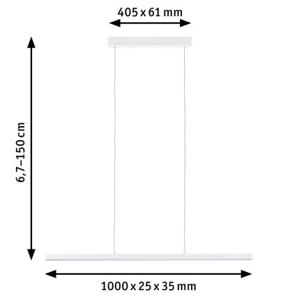 Paulmann 79903 - LED/43W Dimmbare Hängeleuchte an Schnur SMART LENTO 230V 2700-6000K