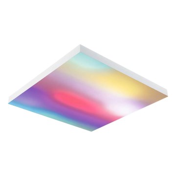 Paulmann 79910 - LED, 31 W RGBW-dimmbare Deckenleuchte LORIA, 230 V, 3000–6500 K, 59,5 × 59,5 cm, weiß + Fernbedienung