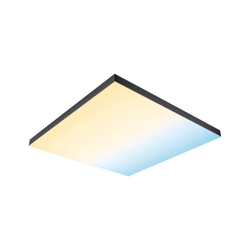 Paulmann 79913 - LED/31W RGBW dimmbare Deckenleuchte LORIA 230V 3000-6500K 59,5x59,5 cm schwarz + Fernbedienung