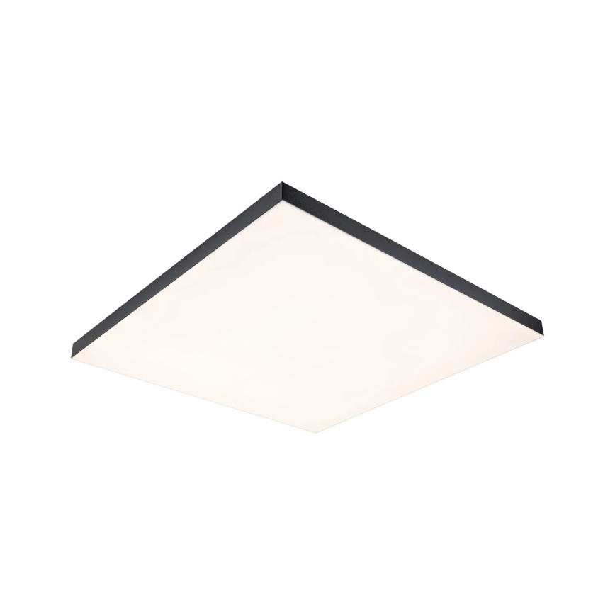 Paulmann 79913 - LED/31W RGBW dimmbare Deckenleuchte LORIA 230V 3000-6500K 59,5x59,5 cm schwarz + Fernbedienung