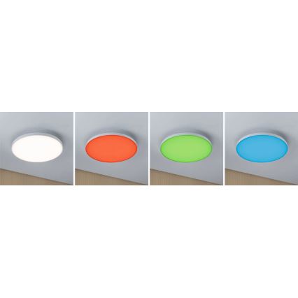 Paulmann 79929 - LED/22W RGBW dimmbare Deckenleuchte LORIA 230V Ø 40 cm weiß