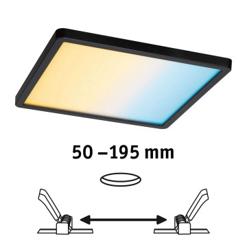 Paulmann 79967 - LED/16W IP44 dimmbare Badezimmer-Einbauleuchte AREO 230V 23x23 cm schwarz