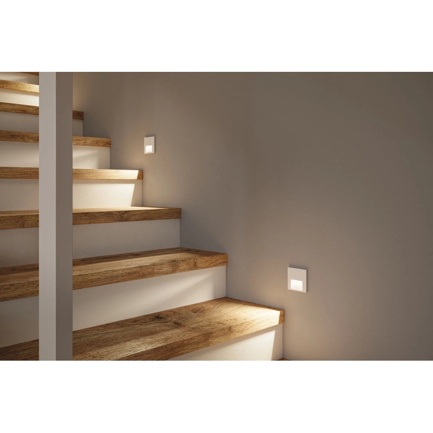 Paulmann 80002 - LED/1W Treppenlicht mit Sensor TSARO 230V Messing/Weiß