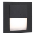Paulmann 80004 - LED/1W Treppenlicht mit Sensor TSARO 230V Lead/Schwarz