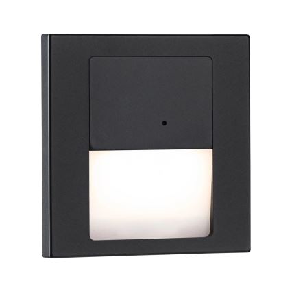 Paulmann 80004 - LED/1W Treppenlicht mit Sensor TSARO 230V Lead/Schwarz