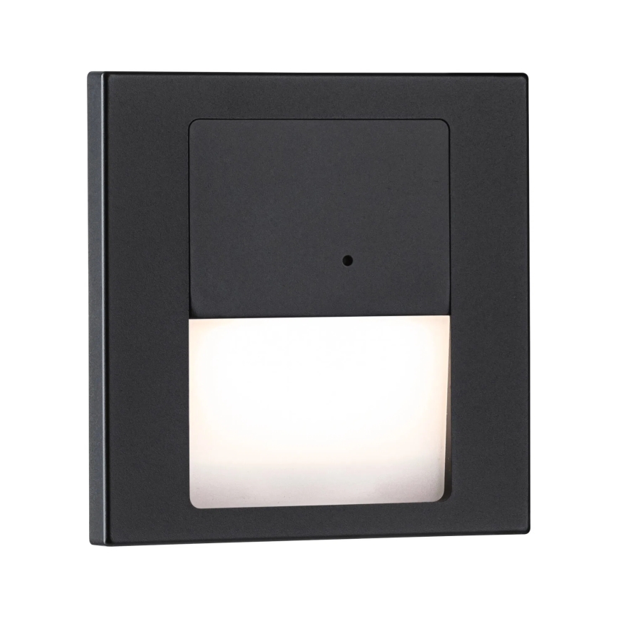 Paulmann 80004 - LED/1W Treppenlicht mit Sensor TSARO 230V Lead/Schwarz