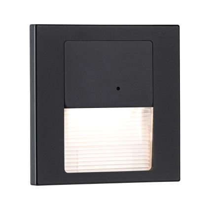 Paulmann 80004 - LED/1W Treppenlicht mit Sensor TSARO 230V Lead/Schwarz