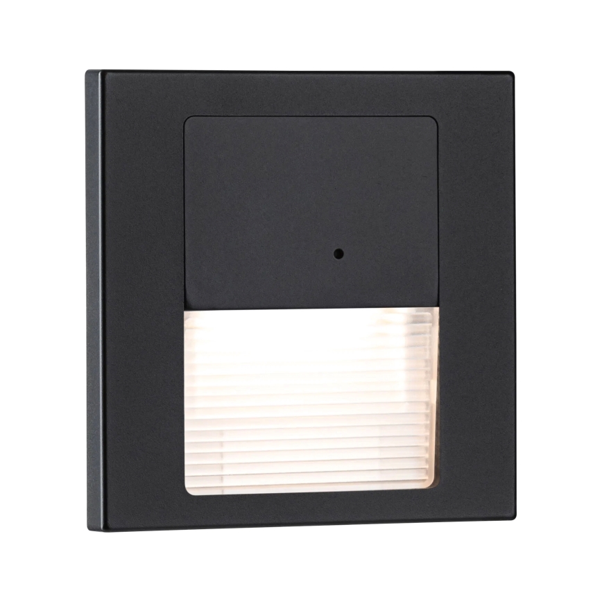 Paulmann 80004 - LED/1W Treppenlicht mit Sensor TSARO 230V Lead/Schwarz