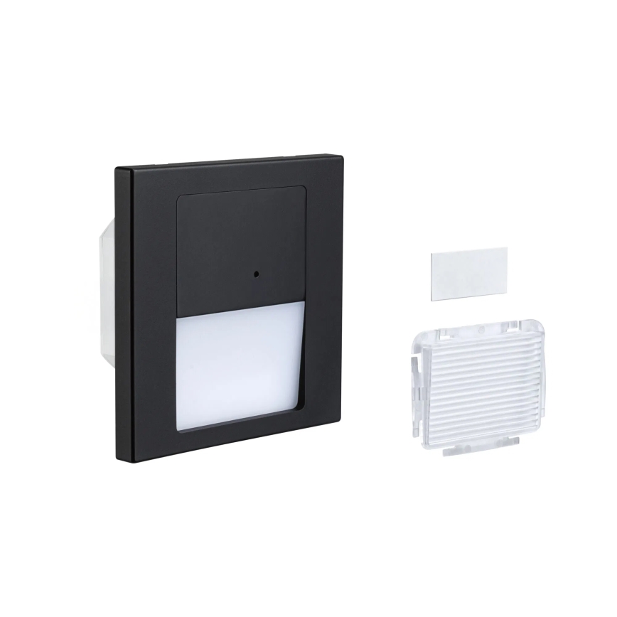 Paulmann 80004 - LED/1W Treppenlicht mit Sensor TSARO 230V Lead/Schwarz
