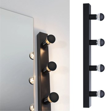 Paulmann 80099 - 4xE14/40W IP44 Badezimmer-Spiegelbeleuchtung REGULA 230V schwarz