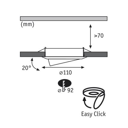 Paulmann 92026 - SET 3x LED Einbauleuchte QUALITY LINE 3xGU10-LED/3,5W