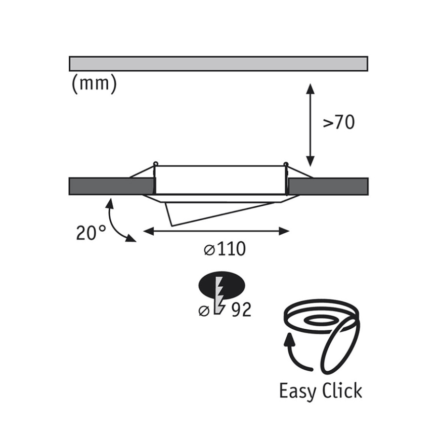 Paulmann 92026 - SET 3x LED Einbauleuchte QUALITY LINE 3xGU10-LED/3,5W