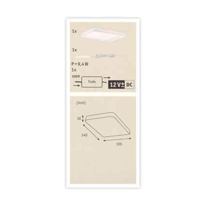 Paulmann 92032 - LED/6,7W Unterbauleuchte VANE 230V IP44