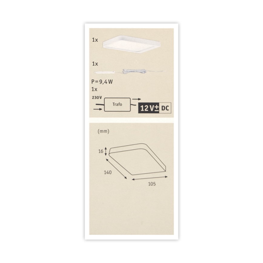 Paulmann 92032 - LED/6,7W Unterbauleuchte VANE 230V IP44