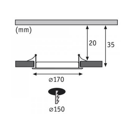 Paulmann 92062 - LED/12W IP44 Hängedeckenleuchte für Badezimmer QUAL 230V 2700K