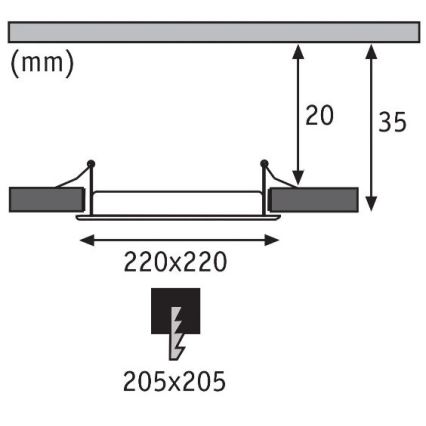 Paulmann 92066 - LED/18W IP44 Badezimmer-Einbauleuchte 230V