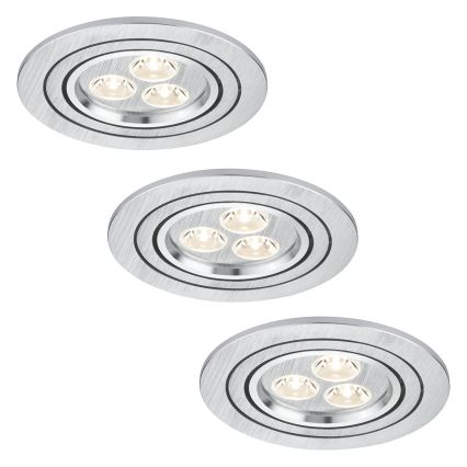 Paulmann 92530 - SET 3xLED/3W Badezimmer Einbauleuchte PREMIUM LINE 230V