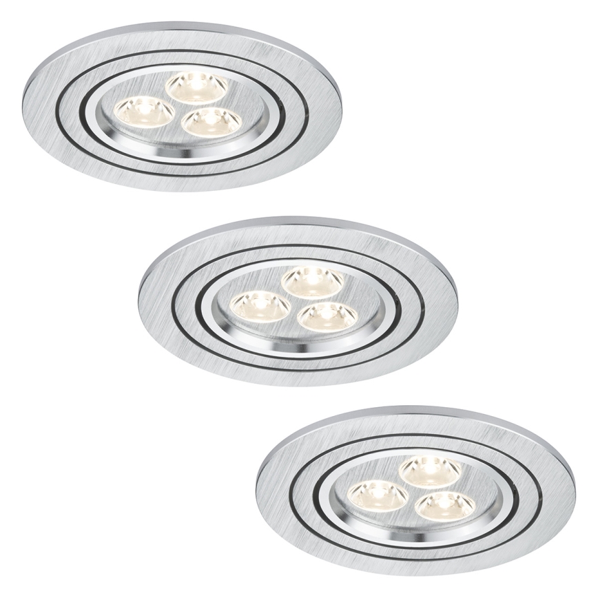 Paulmann 92530 - SET 3x LED Einbauleuchte PREMIUM LINE 3xLED/3W/230V