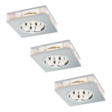 Paulmann 92539 - SET 3x LED Einbauleuchte PREMIUM LINE 3xLED/3W/230V