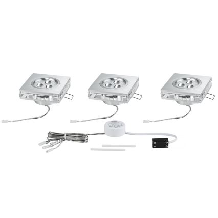 Paulmann 92539 - SET 3x LED Einbauleuchte PREMIUM LINE 3xLED/3W/230V