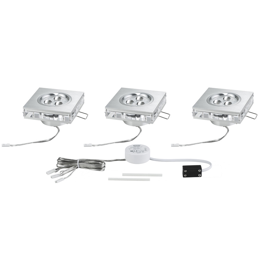 Paulmann 92539 - SET 3x LED Einbauleuchte PREMIUM LINE 3xLED/3W/230V