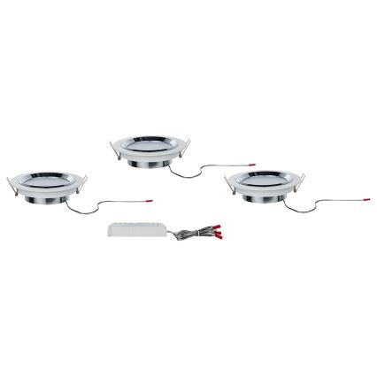 Paulmann 92693 - SET 3xLED/8W dimmbar Einbaubeleuchtung PREMIUM LINE 230/