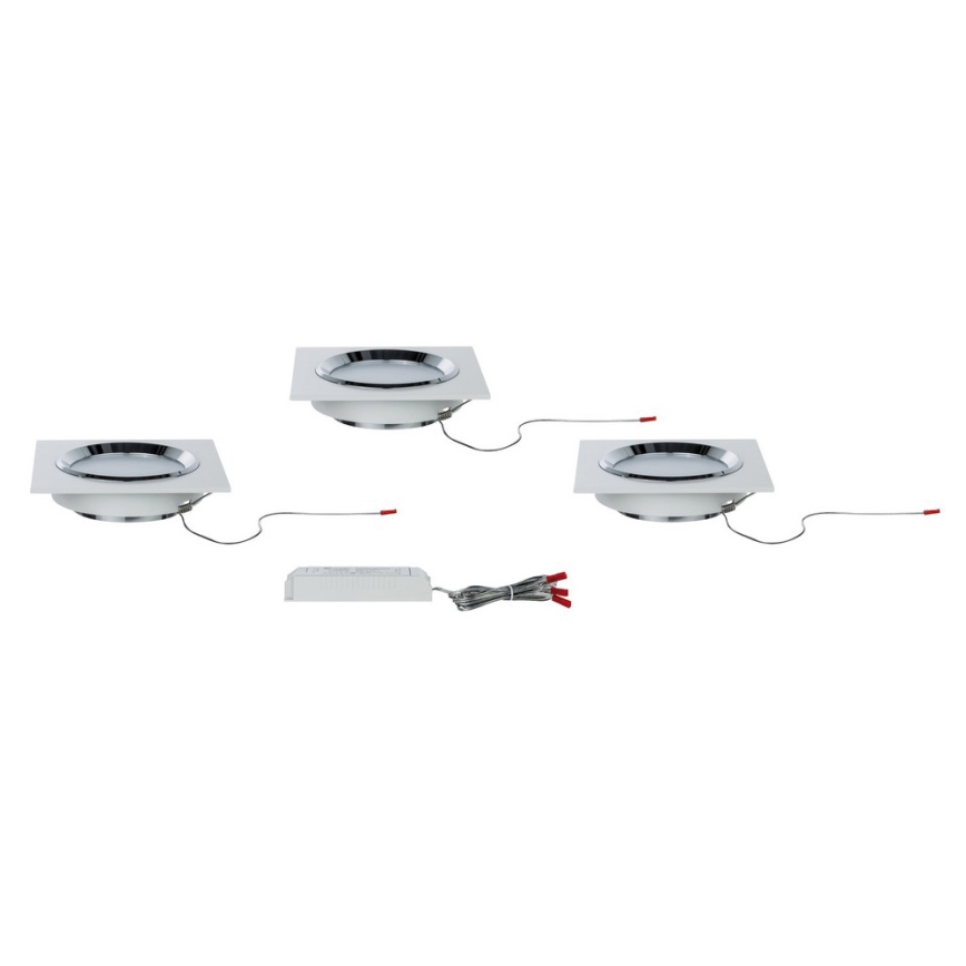 Paulmann 92695 - SET 3x LED Einbauleuchte DICE 3xLED/8W/230V