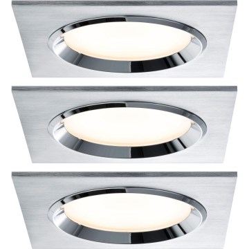 Paulmann 92696 - SET 3xLED/8W Dimmbare Einbauleuchte DICE 230V