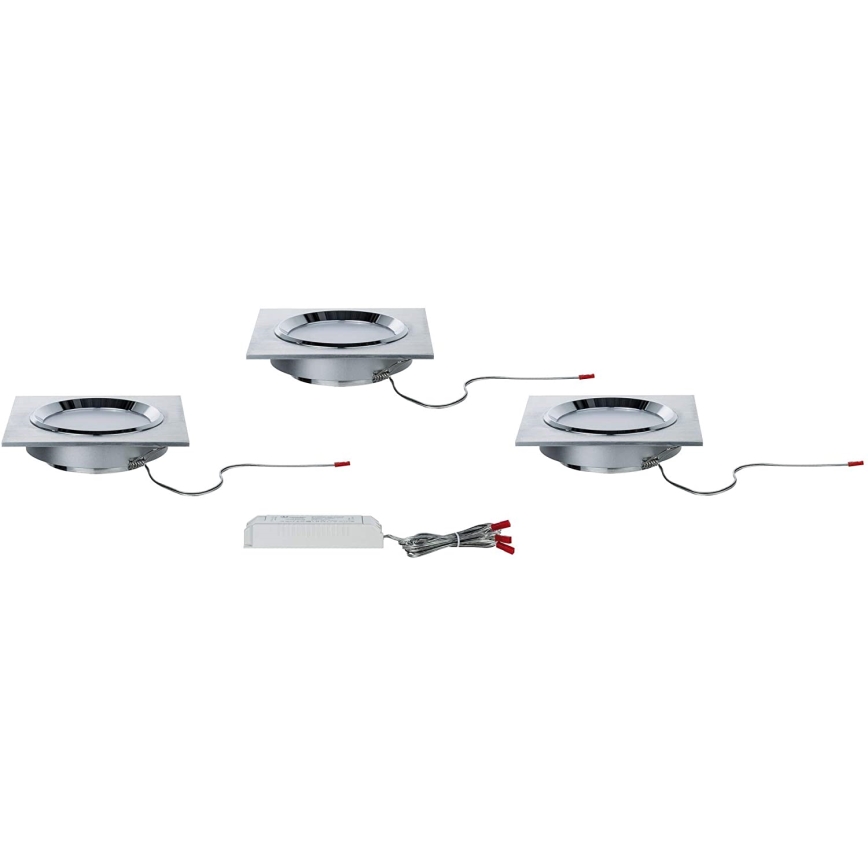 Paulmann 92696 - SET 3xLED/8W Dimmbare Einbauleuchte DICE 230V