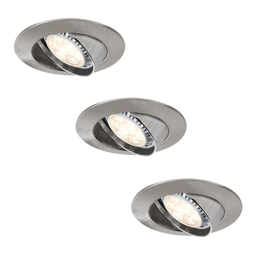 Paulmann 92709 - SET 3xLED-GU10/8W Dimmbare Badezimmer Einbaueluchte PREMIUM 230V