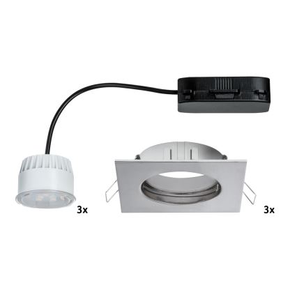 Paulmann 92762 - SET 3x LED Bad-Deckenleuchte COIN 3xLED/6,8W/230V