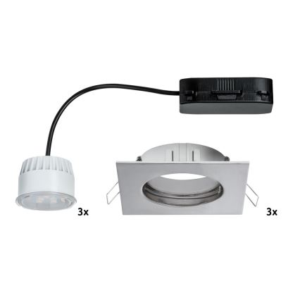 Paulmann 92762 - SET 3x LED-Bad-Deckeneinbauleuchte PREMIUM LINE 3xLED/6,8W/230V