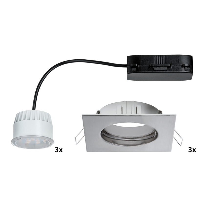 Paulmann 92762 - SET 3x LED Bad-Deckenleuchte COIN 3xLED/6,8W/230V