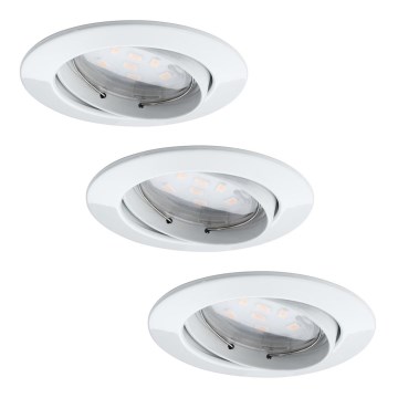Paulmann 92765 - SET 3xLED/6,8W Badezimmer-Einbauleuchte COIN 230V