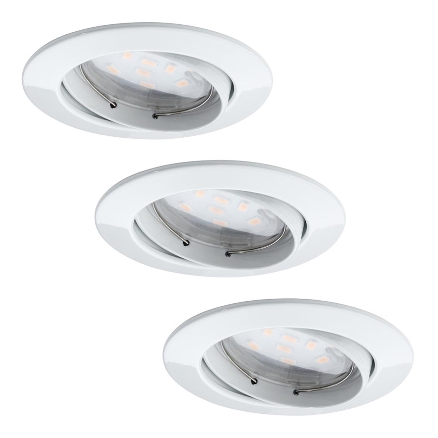Paulmann 92765 - SET 3xLED/6,8W Badezimmer-Einbauleuchte COIN 230V