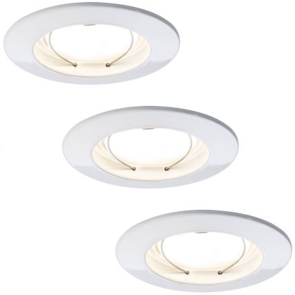 Paulmann 92823 - SET 3xLED/7W IP44 Dimmbare Badezimmer Einbauleuchte COIN 230V