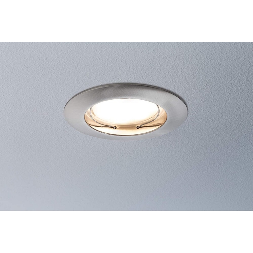 Paulmann 92827 - SET 3xLED/7W IP44 Dimmbares Badezimmer-Einbauleuchte COIN 230V